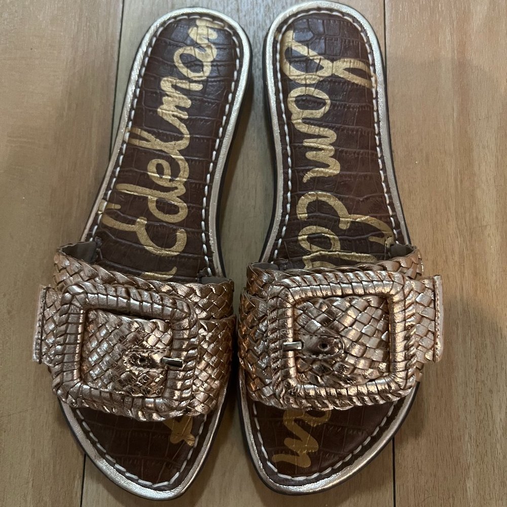 NWT Sam Edelman Gabriela 2 Flat Sandal - Gold